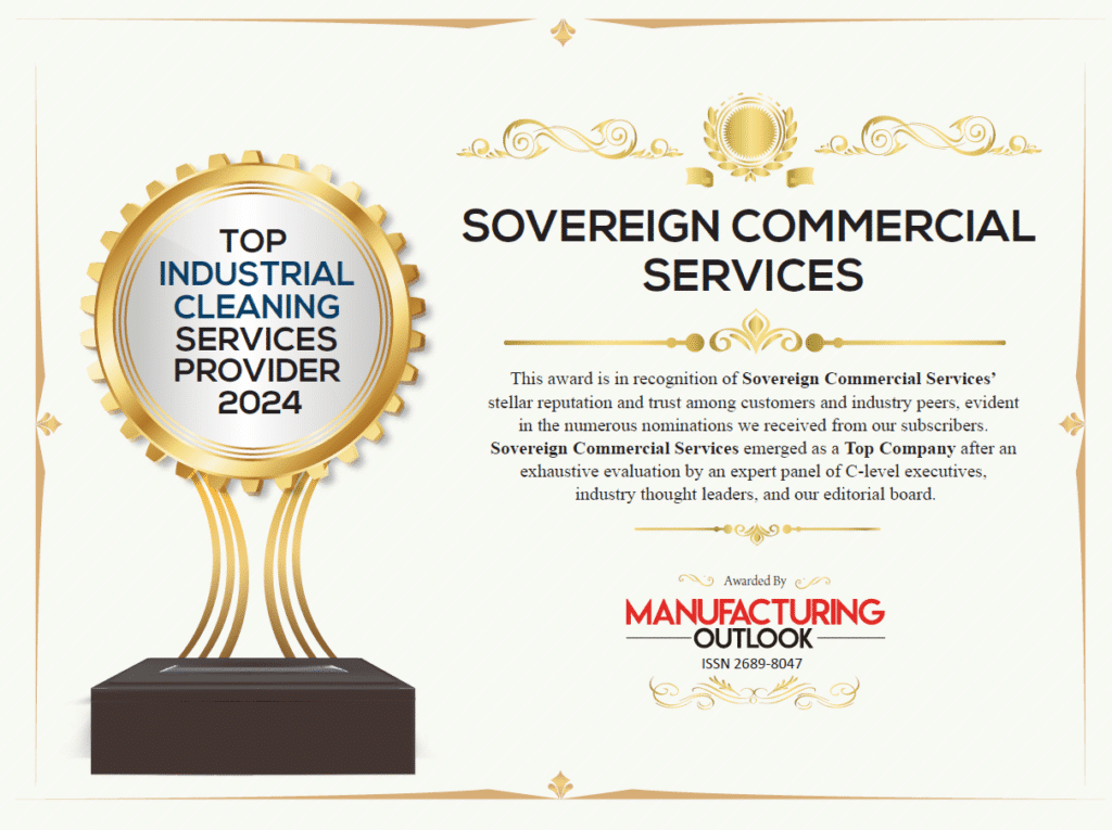 Sovereign Commercial Services Named One of the Top Industrial Cleaning Services Providers for 2024 by Manufacturing Outlook